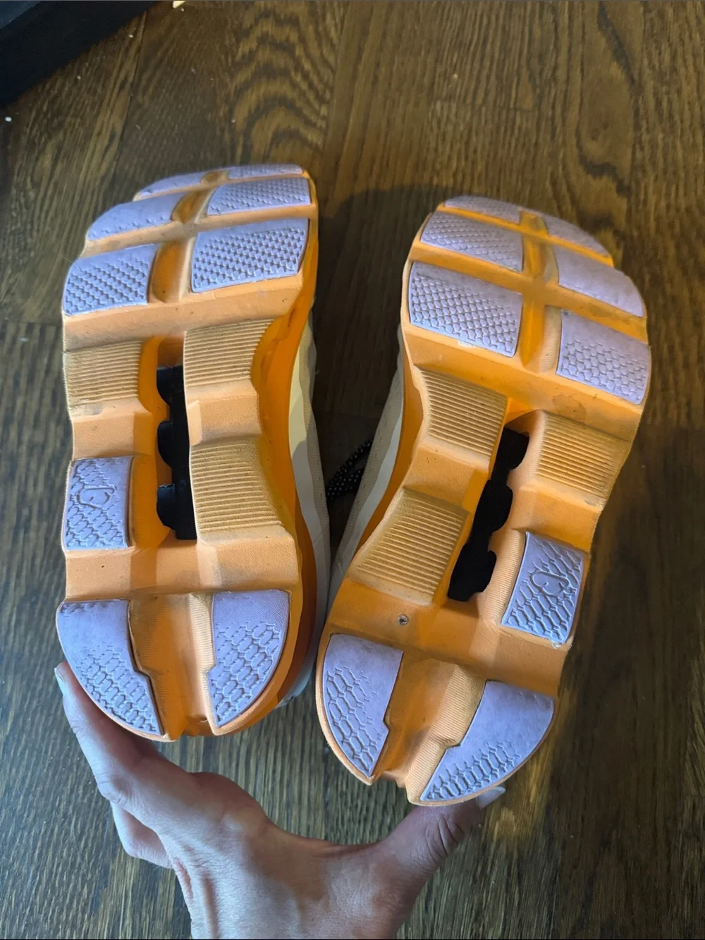 On Running Women Cloudmonster Running Shoes - White & Orange - Picture 3 of 12